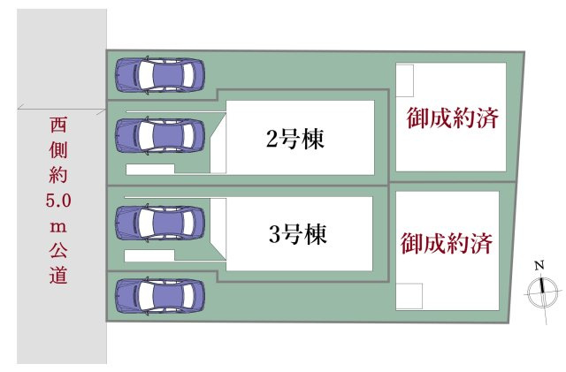板橋区富士見町 全4棟 3号棟の区画図