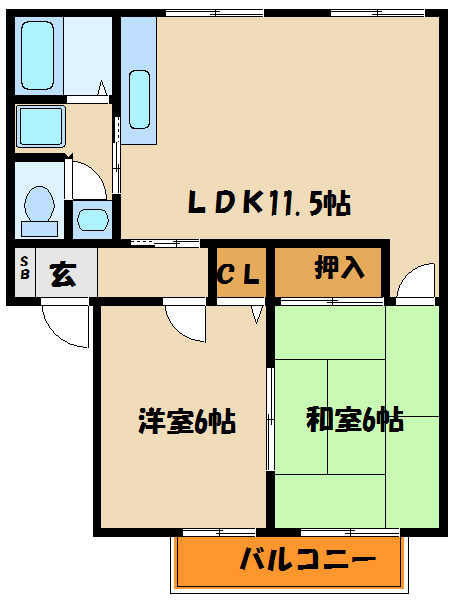 チェスナットの間取り|パース写真