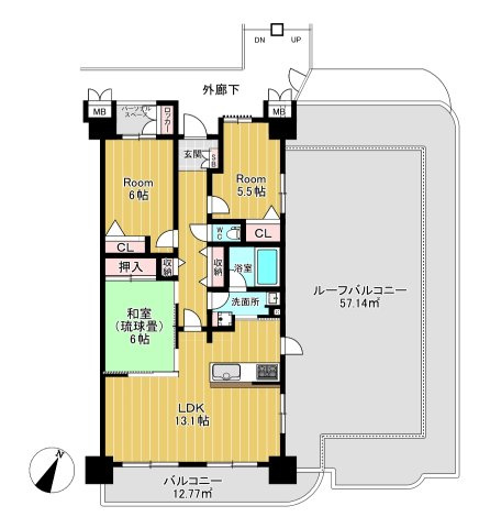 ネオハイツ船橋薬円台公園のエントランス