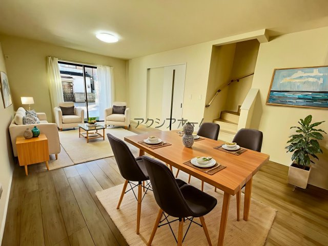 所沢市若狭4丁目・全3棟　新築一戸建　B号棟　～IDS工法～の居間・リビング|（家具はCG画像での表示になります）