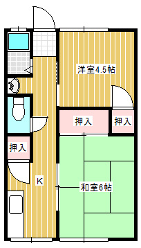 コーポ田園の間取り