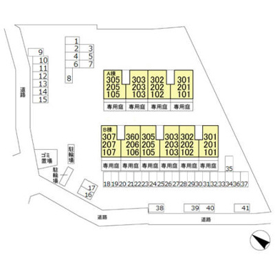 【区画図】 | スプリングフォレスト B