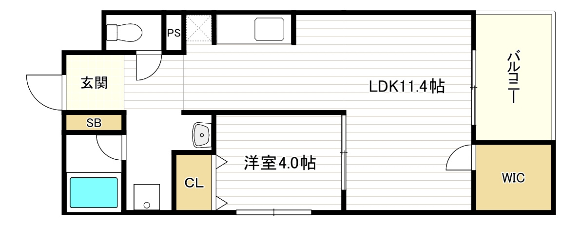 ウェルスクエア帝塚山の間取り