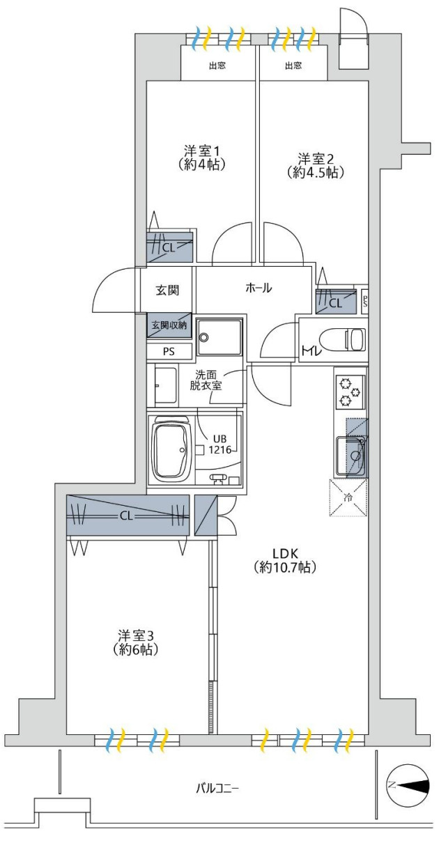 ワコーレ横浜根岸【仲介手数料無料】の間取り