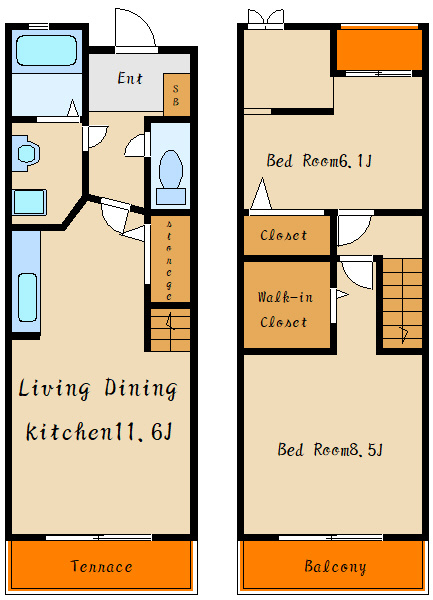 クレール有瀬の間取り