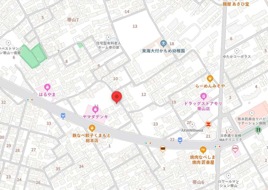 ケイアイリガーレ／中央区帯山１期／２号棟の地図