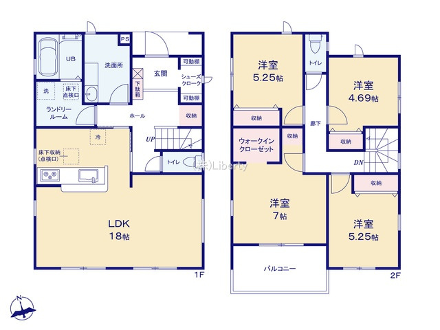 第1取手市ゆめみ野　新築戸建　2号棟の間取り