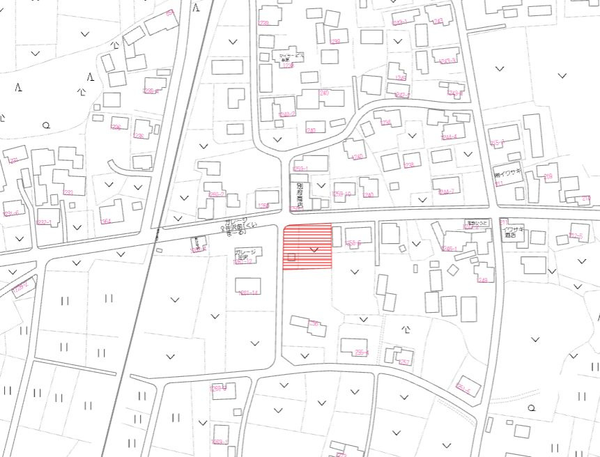 北諸県郡三股町大字餅原の売地の土地図