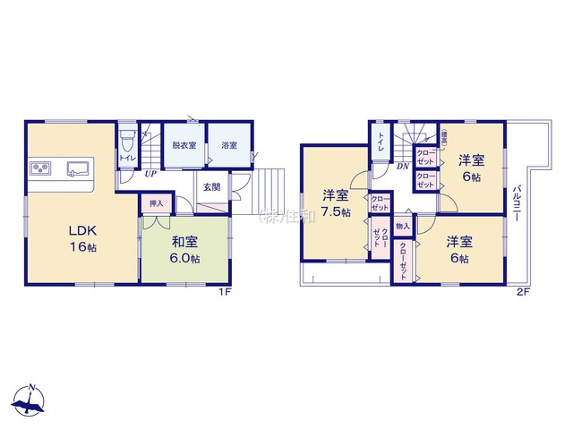 【新築分譲住宅】富士見市第1羽沢の間取り