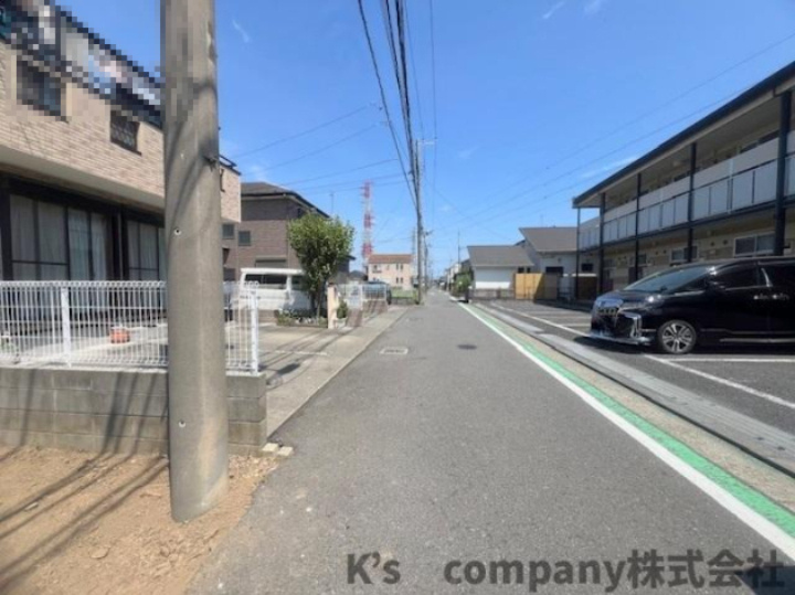 ■高座郡寒川町一之宮３丁目　建築条件なし　売地　区画１の前面道路含む現地写真|前面道路は交通量が少なく静かです◇