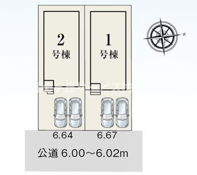 【区画図】 | 浜松市中央区入野町 58期 新築一戸建て 1号棟 | 1号棟の区画図です