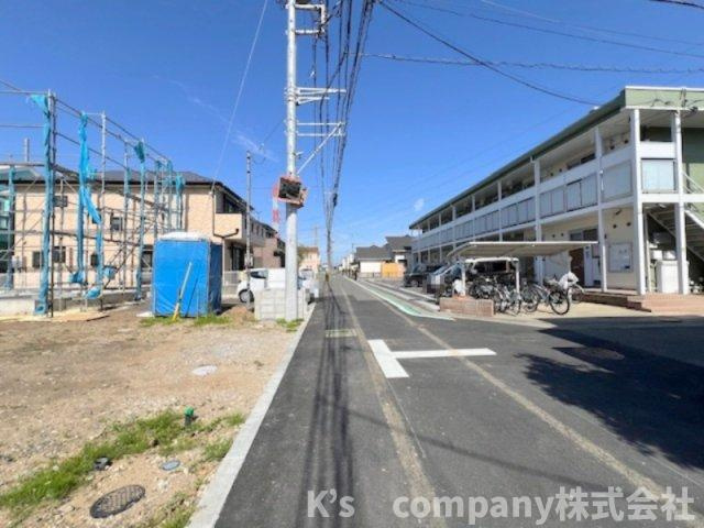 ■高座郡寒川町一之宮３丁目　建築条件なし　売地　区画2の前面道路含む現地写真|前面道路は交通量が少なく静かです◇