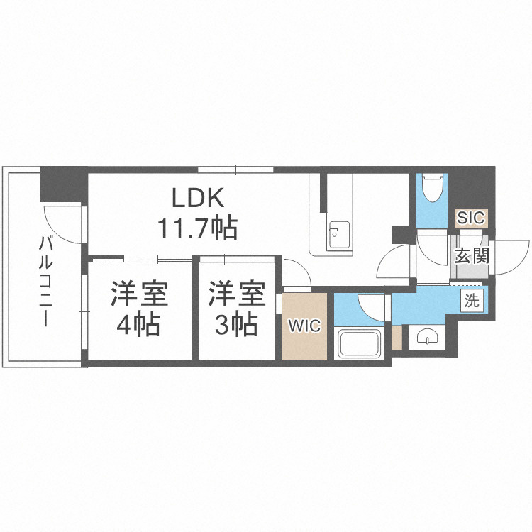 アーバネックス新町の間取り