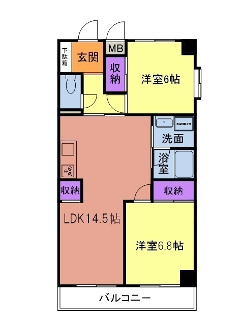 ディアコート静の間取り