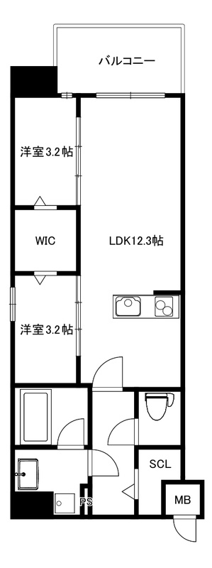 MODERN PALAZZO六本松noblesseの間取り