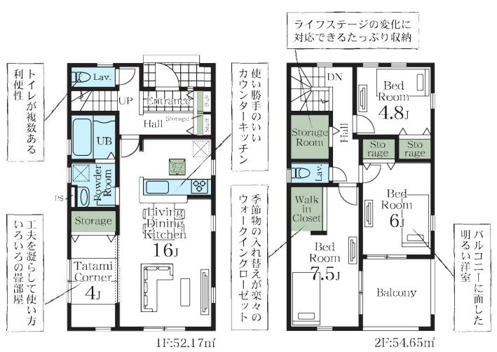 リーブルガーデン．S　熊谷宮本町第２　の間取り|２号棟間取り図