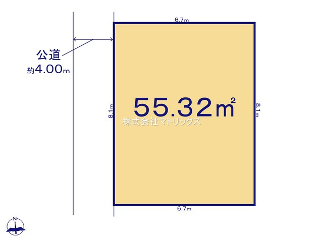 練馬区西大泉3丁目　広々間口の整形地　広々間口の整形地の土地図