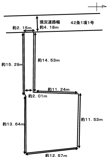 堺市美原区平尾　売土地の土地図