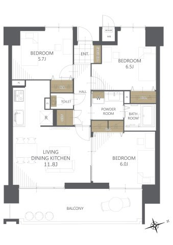 【間取り】舟入中町パークホームズ 