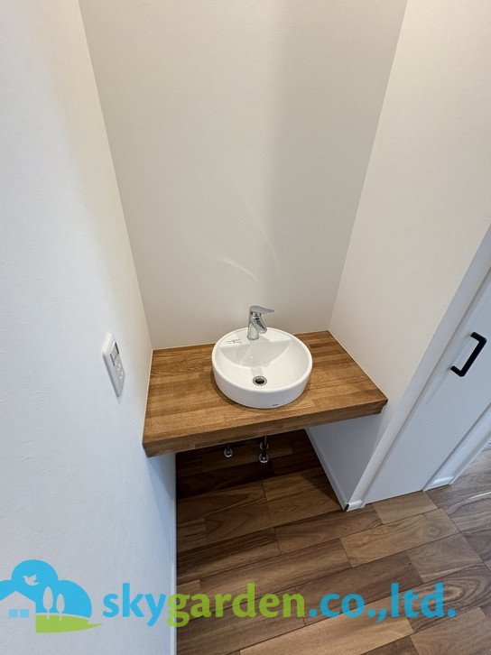 茅ヶ崎市浜須賀　新築戸建　全9棟7号棟の独立洗面台