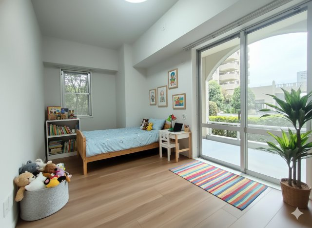 モアステージ吉川ライネスハイムＢ棟の洋室|洋室です　※家具をCGで加工しており、家具付き販売ではございません。