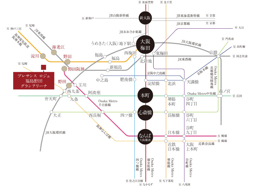プレサンス ロジェ 福島野田グランアリーナの地図