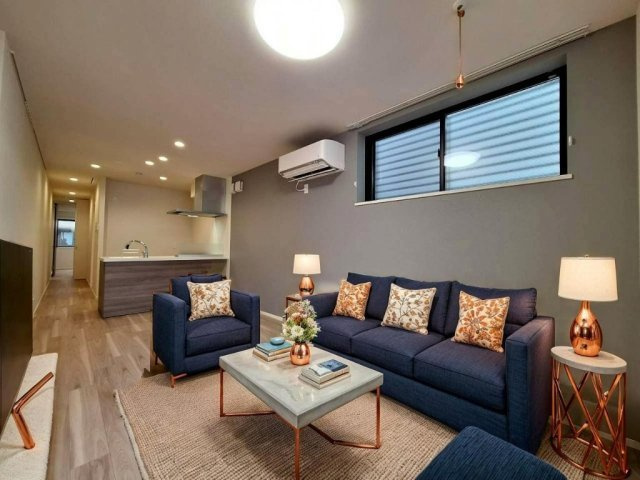 本駒込邸の居間・リビング|CG家具のため実際は家具が付きません