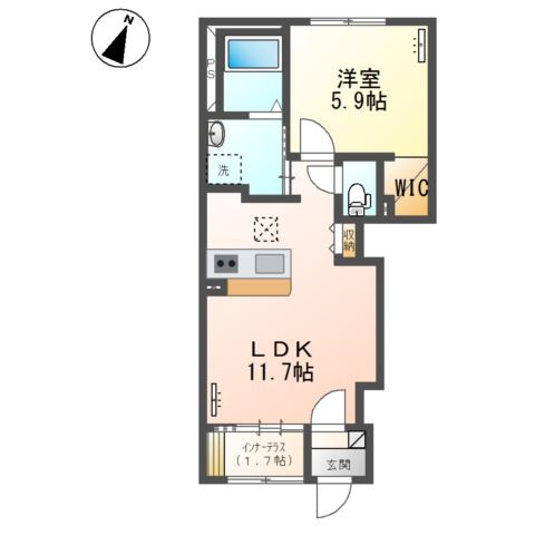 仮）取手市東３丁目新築アパートの間取り