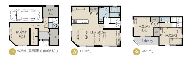 【間取り】 | 板橋区徳丸3丁目　新築一戸建住宅　全1棟　（成増店） | 明るく陽当りの良い広々とした2階リビングが魅力。※図面と現況が異なる場合は現況優先となります。
