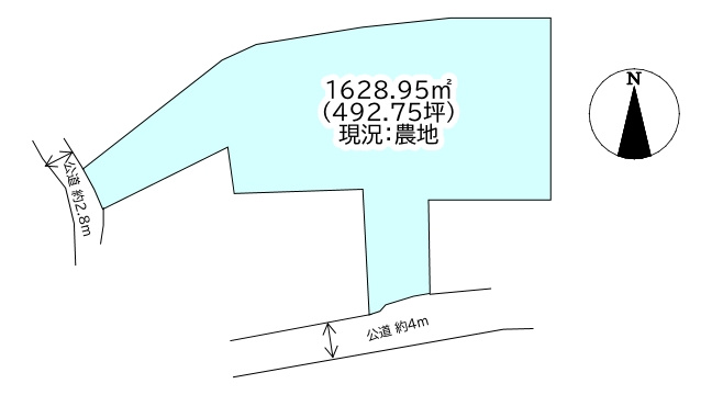 柴生町　売土地の土地図