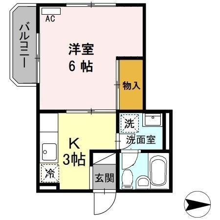川の辺ハイツの間取り