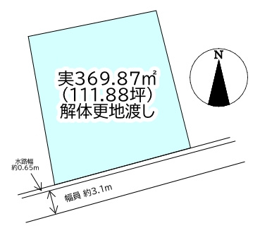 郷1丁目　売土地の土地図