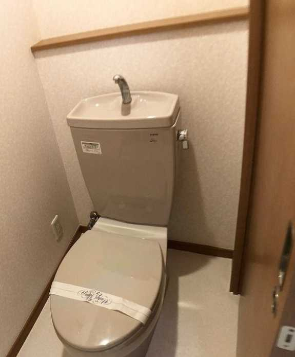 メゾン・レイカ　礼金０　独立洗面台　バイク置き場のトイレ