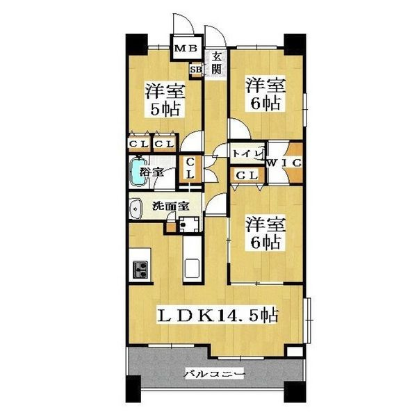 CITY SPIRE桜川Ⅱの間取り