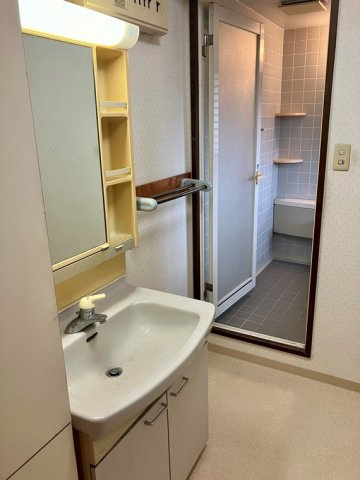 桜川戸建の洗面所