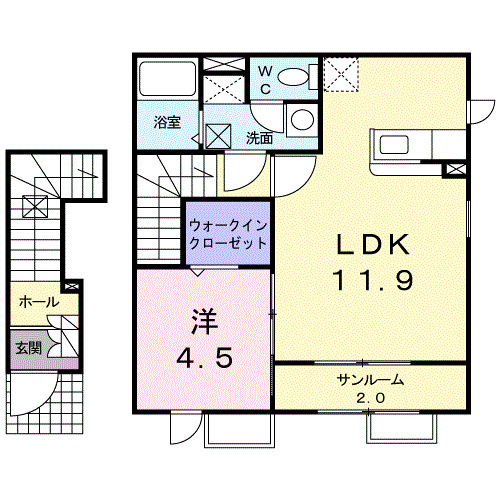 カ－サ　ジェルミナの間取り