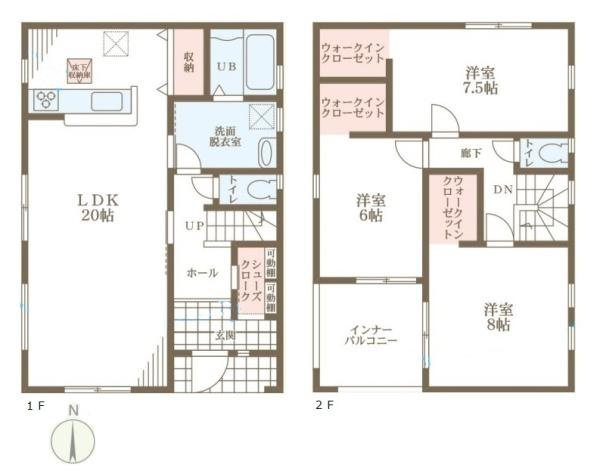 リーブルガーデン指柳町 ５号棟 ／新築一戸建の間取り|■令和７年１１月完成予定！■