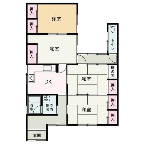 和歌山市西高松2丁目　中古戸建の間取り