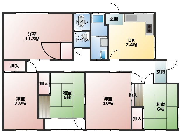 下中山戸建ての間取り