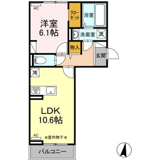 【間取り】 | Cozy Court | 1LDK