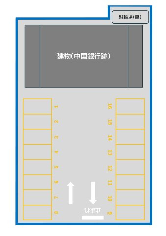 駅前西駐車場の区画図