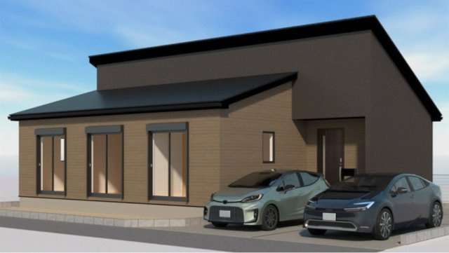 藤岡岡市下栗須第１期（全3棟１区画）2号棟の外観パース|外観パースです