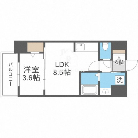 クローバー・グランデ玉造の間取り