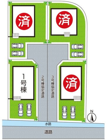 亀岡市千代川町小林　第3期　新築一戸建ての区画図|全4区画