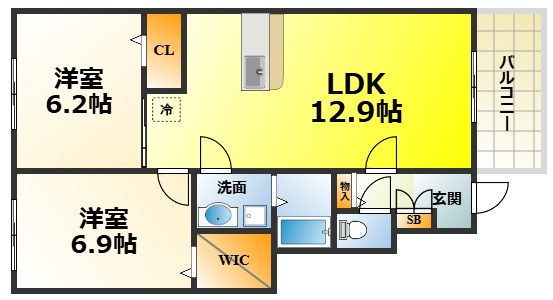 ネオ ビヤン Ⅱの間取り