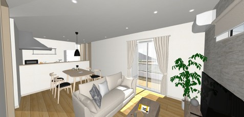 瀬戸町　新築戸建ての完成予想図