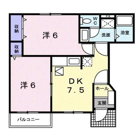 【間取り】 | ホワイトルームカワイⅠ