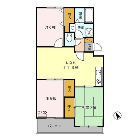 ヴァンベール神山Ⅰの間取り