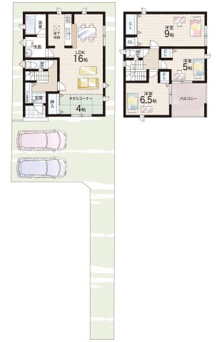 亀岡市千代川町小林　第3期　新築一戸建ての間取り|2号地