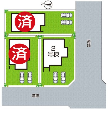 1(土)2(日)現地説明会　奈良市鳥見町　の区画図|全３区画